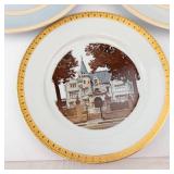 Royal Ann Fine China Golden Anniversary Plate 1929-1979 with 2 German Blue Plates