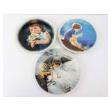 Donald Zolan Wonder of Childhood Plates (Lot of 3) - Touching the Sky, For You, Erik and Dandelion