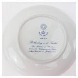Blue & White Plate Trio: Adams Seven Gables Souvenir, Royal Bavaria 1977 Rothenburg, EIT Blue Apple Dinner (Lot of 3)