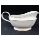 Lenox Porcelain Creamer - Embossed Leaf Pattern & Gold Trim