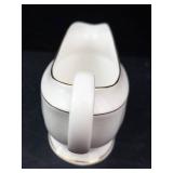 Lenox Porcelain Creamer - Embossed Leaf Pattern & Gold Trim