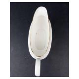 Lenox Porcelain Creamer - Embossed Leaf Pattern & Gold Trim