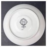 Denby Floral Tea Saucers - 6-Piece Set, Fine China Portugal, 1974 Tabletop Designs