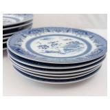 Emeralda Blue & White Plates Set - 6 Large, 6 Small (12 Pieces)