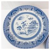 Emeralda Blue & White Plates Set - 6 Large, 6 Small (12 Pieces)