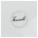 Emeralda Blue & White Plates Set - 6 Large, 6 Small (12 Pieces)