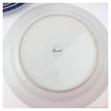 Emeralda Blue & White Plates Set - 6 Large, 6 Small (12 Pieces)