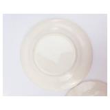 Floral Porcelain Dinnerware Set - 3 Rose Pattern Plates & Bowls with Gold Rim