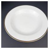 Germer - Porcelains 12-Piece Dinner Plates with Gold Rim Made in Brazil