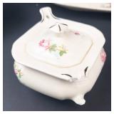 Paramount Ivory Pink Floral 6-Piece Dinnerware Set - 1 Bowl Broken