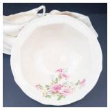 Paramount Ivory Pink Floral 6-Piece Dinnerware Set - 1 Bowl Broken