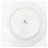 Bohemia Porcelain Plate Made in Czechoslovakia with Gold Filigree on Burgundy Rim