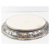 Blue Apple/Blueberry Motif Serving Bowl - Vintage 1926 Porcelain Germany, Pierced Rim