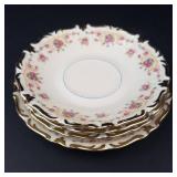 Winterling Bavaria Floral Plate & Saucers - Gold Trim Porcelain Set