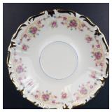Winterling Bavaria Floral Plate & Saucers - Gold Trim Porcelain Set