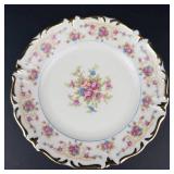 Winterling Bavaria Floral Plate & Saucers - Gold Trim Porcelain Set