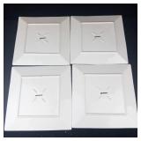 Swissmar Square 4-Section Ceramic Plates - White (4-Pack)