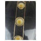 Pyrex Vintage Oval Chafing Dish with Gold-Tone Stand (Candle Warmer) Model 815/1233