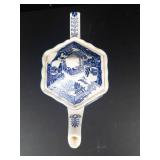 Hexagonal Teapot with Lid - Blue & White Chinoiserie Porcelain