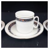 Remington Fine China Demitasse Cups & Saucers - Red Sea - 4-Piece Set