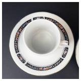 Remington Fine China Demitasse Cups & Saucers - Red Sea - 4-Piece Set