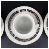 Remington Fine China Demitasse Cups & Saucers - Red Sea - 4-Piece Set