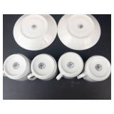 Remington Fine China Demitasse Cups & Saucers - Red Sea - 4-Piece Set