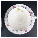 Teacups with Saucers - Assorted Floral Patterns (Set of 3)