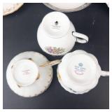 Teacups with Saucers - Assorted Floral Patterns (Set of 3)