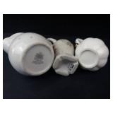 Enesco Precious Moments My Deer Friend Miniature Pitcher - 2 Vintage Floral Pitchers (Japan-made)