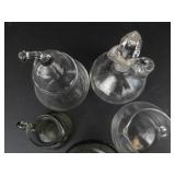 Clear Glassware Set - 5-Piece Cruet, Tinted Bowl, Creamer, Pear-Shaped Sugar Bowl & Pitcher