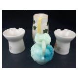 Rivera Caribe Pitcher & Creamer - Avon Jadeite Milk Glass Pitcher - Blue Ridge Betty Creamer