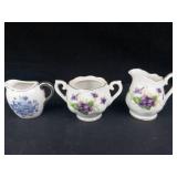 Miniature Japanese Blue & White Porcelain Teacups - Made in Japan (Lot of 9)