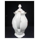 Johann Haviland Bavaria Teapot - Floral Rose Pattern with Gold Trim