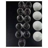 Sakazuki Guinomi Sake Cups (Set of 8) & Roly-Poly Glass Cocktail Cups (Set of 11)