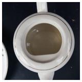 Carrigaline Pottery Co. Ireland Clover Pattern Teapot & Plate Set