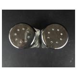Anchor Hocking Drop Pattern Salt & Pepper Shakers - Pressed Glass with Chrome Lids (Lot of 2)