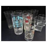 Vintage Glassware Set - A&W Mug, Bubble Up Glass, Highball & Square Tumblers