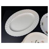 Universal Potteries Ballerina Moss Rose Platter - Christineholm Quiche Plate - Noritake Windsor White