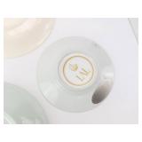 Five Vintage Plates: Noritake Mountain, Veasey Oval, Oldsmobile Runabout, Chokin, Strawflower