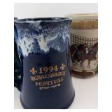Budweiser Clydesdale Hitch Stein & Minnesota Renaissance Festival Mugs (Lot of 3)