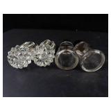Vintage Crystal Salt Shaker Set With Silver Tops & Clear Glass Pepper Shakers (4-Piece)