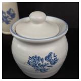 Delft Blue & White Ceramic Dinnerware Set - 5-Piece with Salt & Pepper Shakers, Creamer, Sugar Jar, Bowl