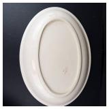 Rose Pattern Ceramic Dinnerware Set - Bowl, Plate & Oval Platter