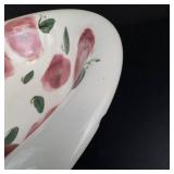 Rose Pattern Ceramic Dinnerware Set - Bowl, Plate & Oval Platter