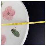 Rose Pattern Ceramic Dinnerware Set - Bowl, Plate & Oval Platter