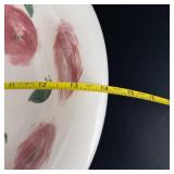 Rose Pattern Ceramic Dinnerware Set - Bowl, Plate & Oval Platter