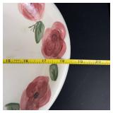 Rose Pattern Ceramic Dinnerware Set - Bowl, Plate & Oval Platter