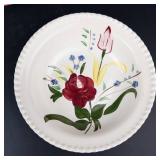 Knowles Utility Ware Bowl with 3 Blue Ridge Plates - Hand Painted, Made in USA