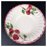 Knowles Utility Ware Bowl with 3 Blue Ridge Plates - Hand Painted, Made in USA